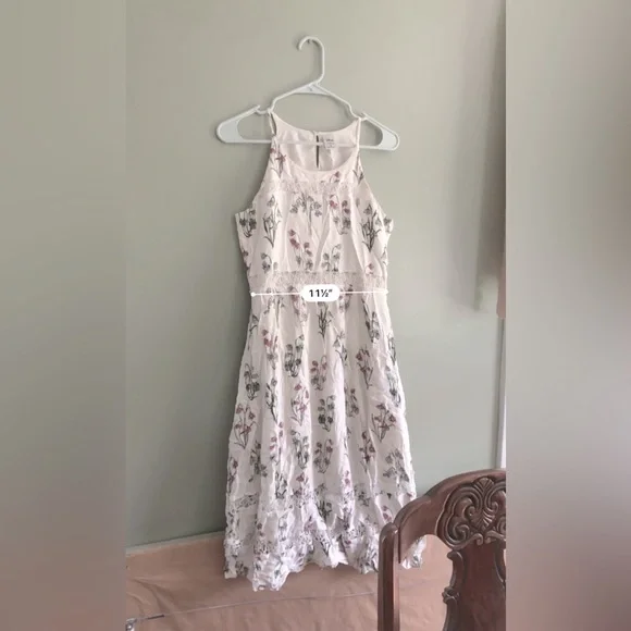 LC Lauren Conrad Disney Collection White Tea Floral Dress - Women’s Small - Picture 5 of 9